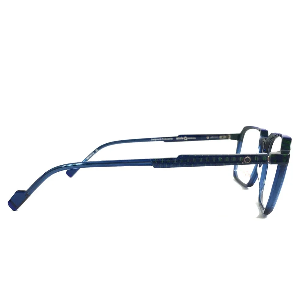 Etnia Barcelona Eyeglasses Frames IBO DBBL Dark Blue Green Speckled 52-16-145